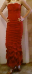 красное вечернее платье